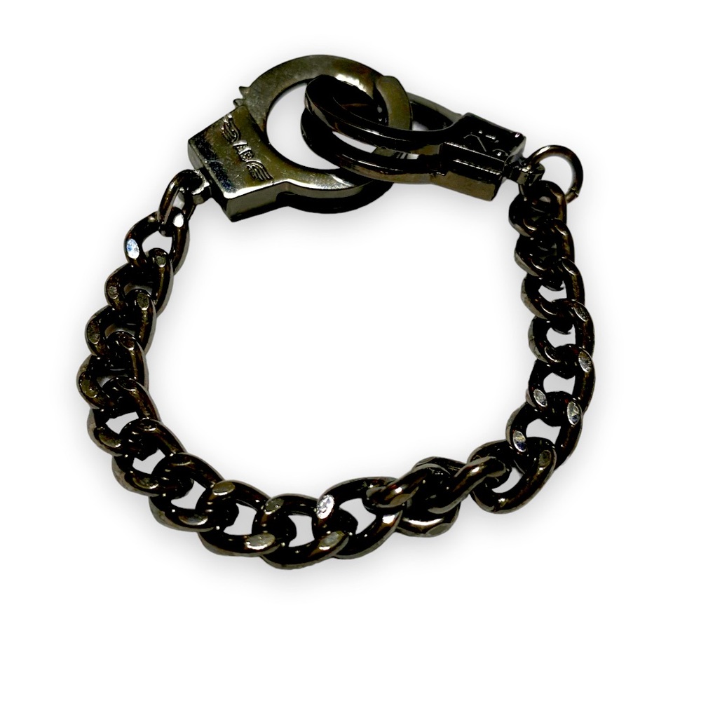 Pre-Loved Ashley Bridget Gun Metal Handcuffed Bracelet